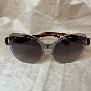 Balenciaga Women’s Gold Trimmed Round Oversized Sunglasses in Tortoise Shell